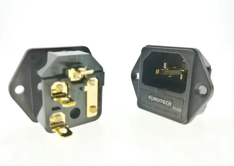 DIY HIFI FURUTECH FI 03 плавленый IEC разъем/разъем золото (G) покрытием (R) родиевое