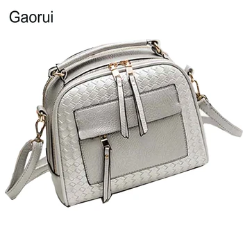 

Gaorui New Arrival Knitting Women Handbag Fashion PU Leather Weave Shoulder Bags Woman Small Casual Cross Body Bag Retro Totes