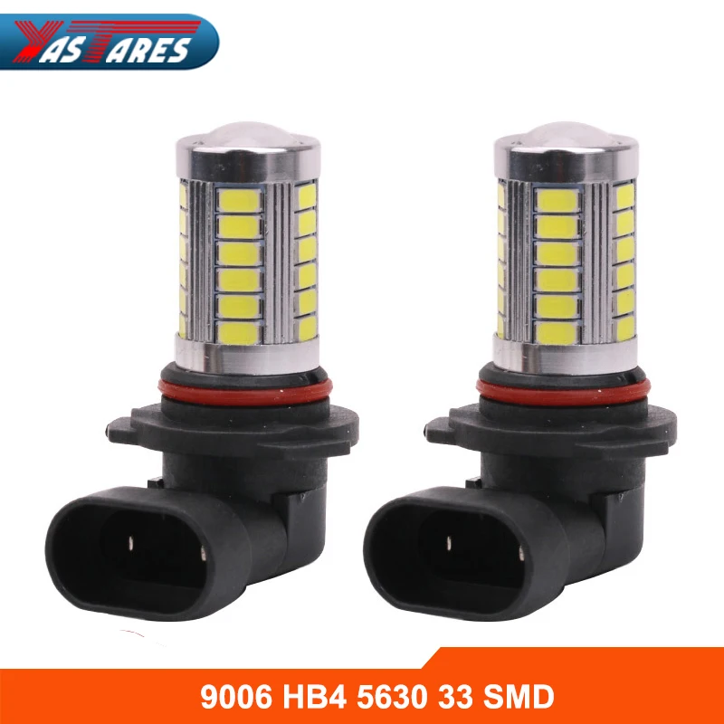 2 шт. Автомобильный светодиодный HB4 9006 33SMD 5630 белый авто светильник источник