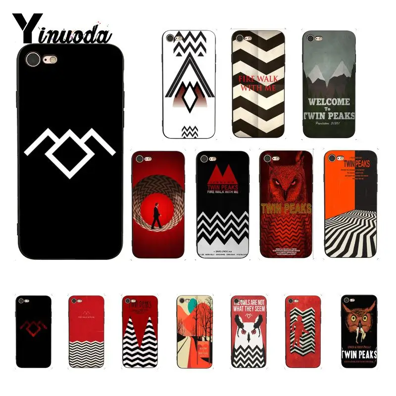 

Yinuoda Welcome To Twin Peaks TPU Soft Silicone Black Phone Case for iPhone 8 7 6 6S 6Plus X XS MAX 5 5S SE XR 10 Cases