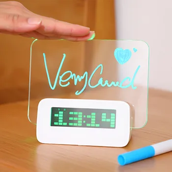 

Digital Alarm Clock with LED Luminous Message Board with 4 USB Ports DC120