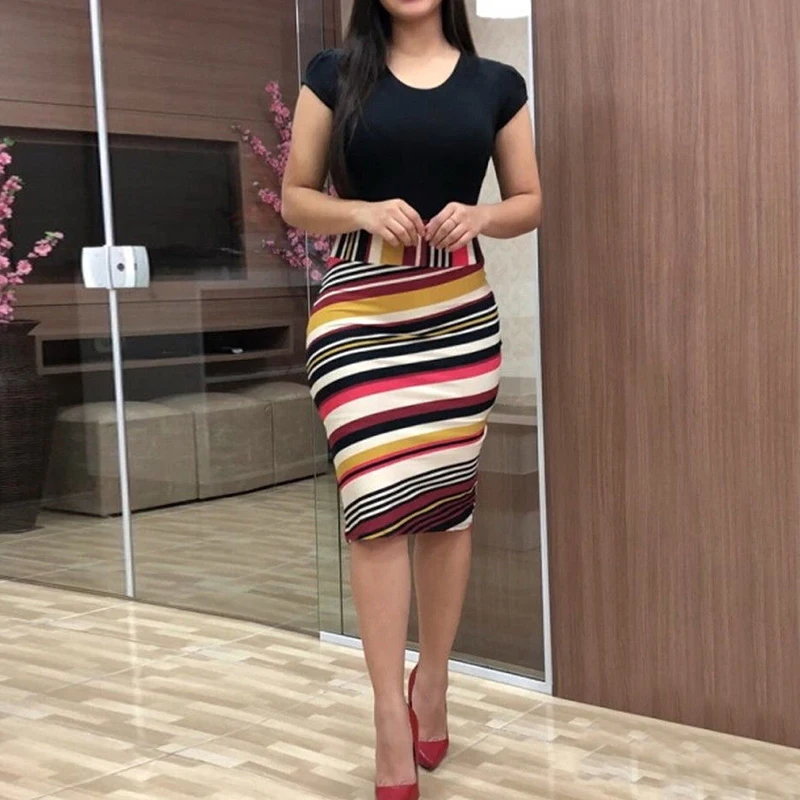Women Summer Dress Woman Casual Slim Bodycon Sexy Dresses Ladies Office Pencil Dresses Vestidos mujer Woman Short Sleeve Dress