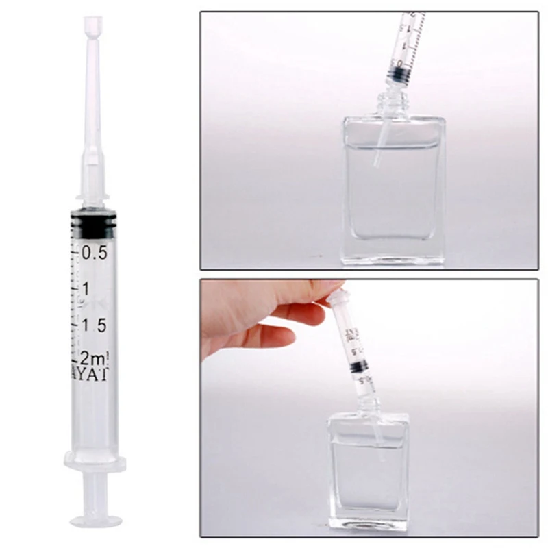 

2Ml Reusable Plastic Syringe Refilling Plastic Bottle Spray Perfume BottleTravel Needle Tube Dispensing Required Tools