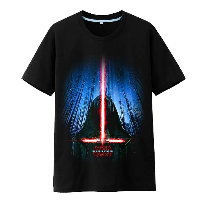 Высокое качество унисекс Звездные войны: The Force Awakens, короткая футболка KYLO REN, футболки, топы KYLO REN, хлопковая панковская футболка, футболки