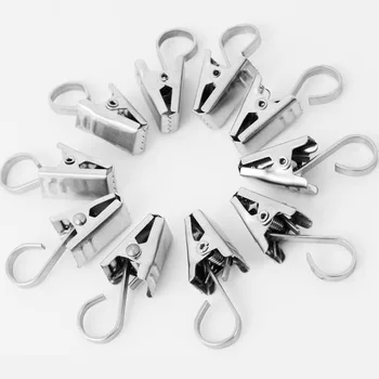 

Curtain Rod Hook Clips Window Shower Rings Clamps Drapery Clips Curtain Accessories Stainless Steel Drapery Clamp ZA5944