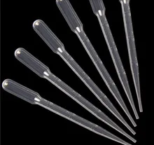 100pcs 1ML/2ML/3ML Pipettes Disposable Plastic Graduated Pasteur Pipette Dropper Polyethylene 0.2/0.5ml available