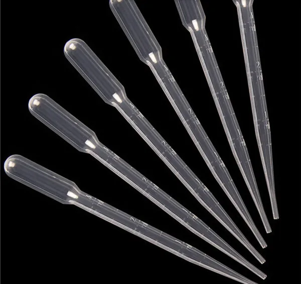 50 Pipettes En Plastique Jetables - 0.2ml - 61mm - Transparent - Pour Laboratoire Ou DIY
