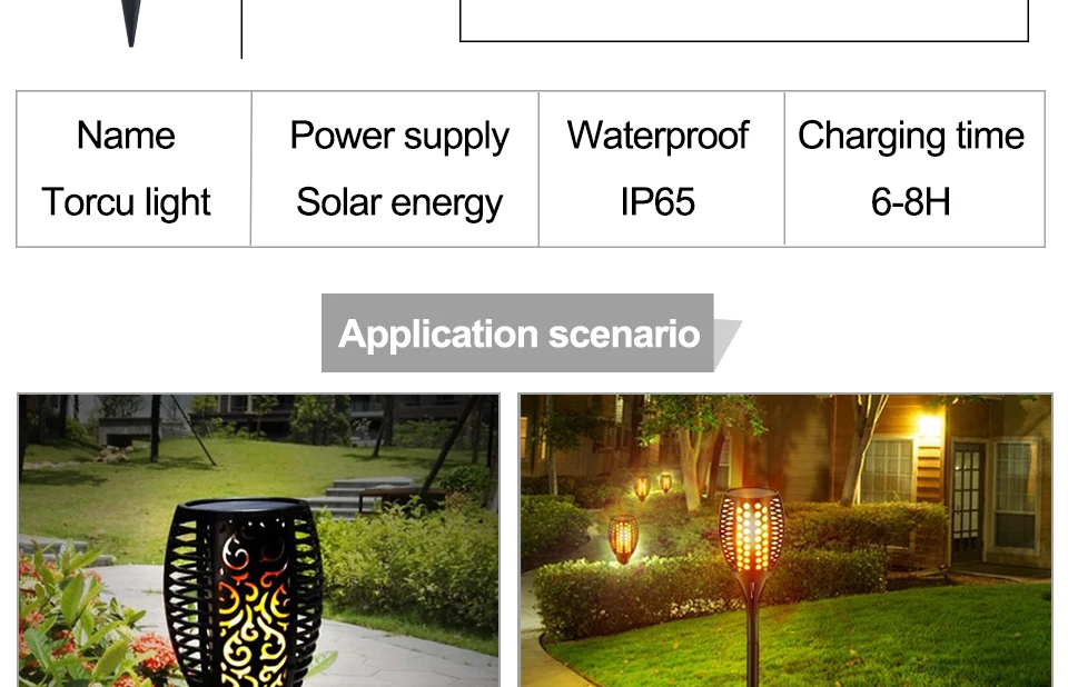 New Solar Flame led fire effect Lawn Lamps Led Torch Light Realistic Flicker Flame Light Waterproof Outdoor Holiday Garden Decor (11)
