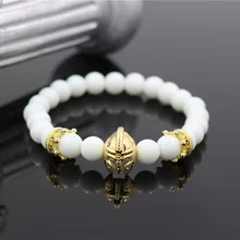 Faitheasy белый фарфор статуя Будды жемчуг энергии микро циркония Корона увеличить браслет со шлемом влюбленных