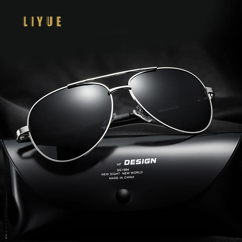 

LIYUE Fashion Aluminum Polarized Sunglasses Men Vintage Sun Glasses UV400 Driving Eyewear oculos Shades goggle 1306