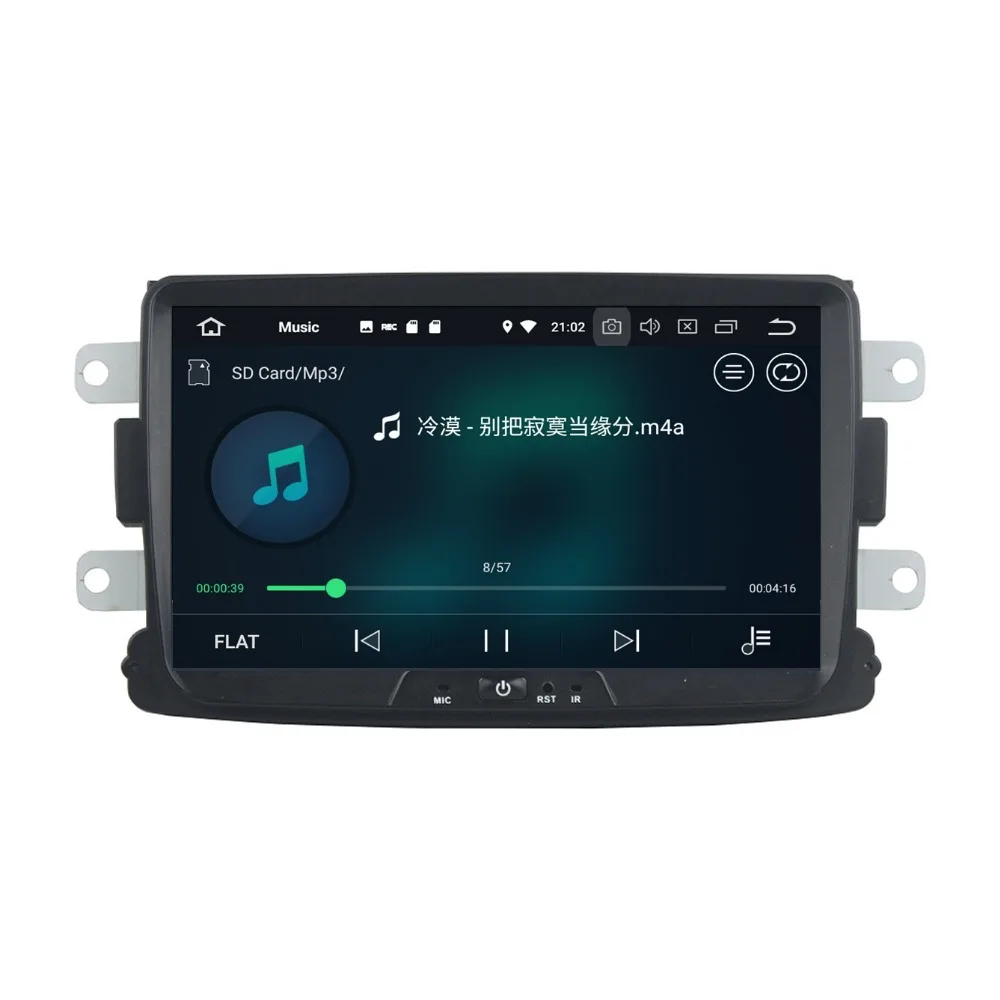 Best 1 din 8" Android 8.0 Octa Core Car DVD Radio GPS for Renault Duster Logan 2014 2015 2016 4GB RAM Bluetooth USB WiFi Mirror-link 6
