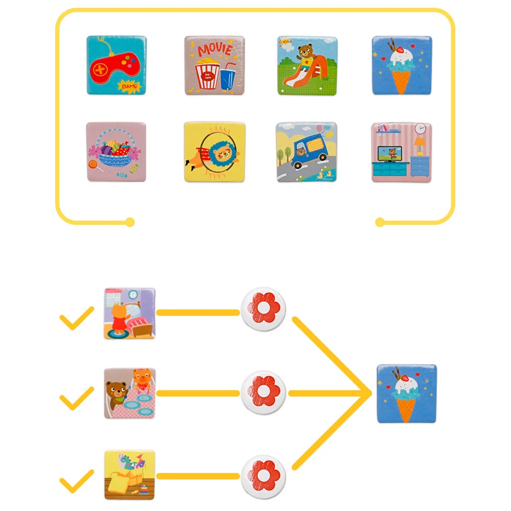 Деревянная Магнитная награда, диаграмма ответственности, календарь, детский график, развивающие игрушки для детей, календарь, время, игрушки