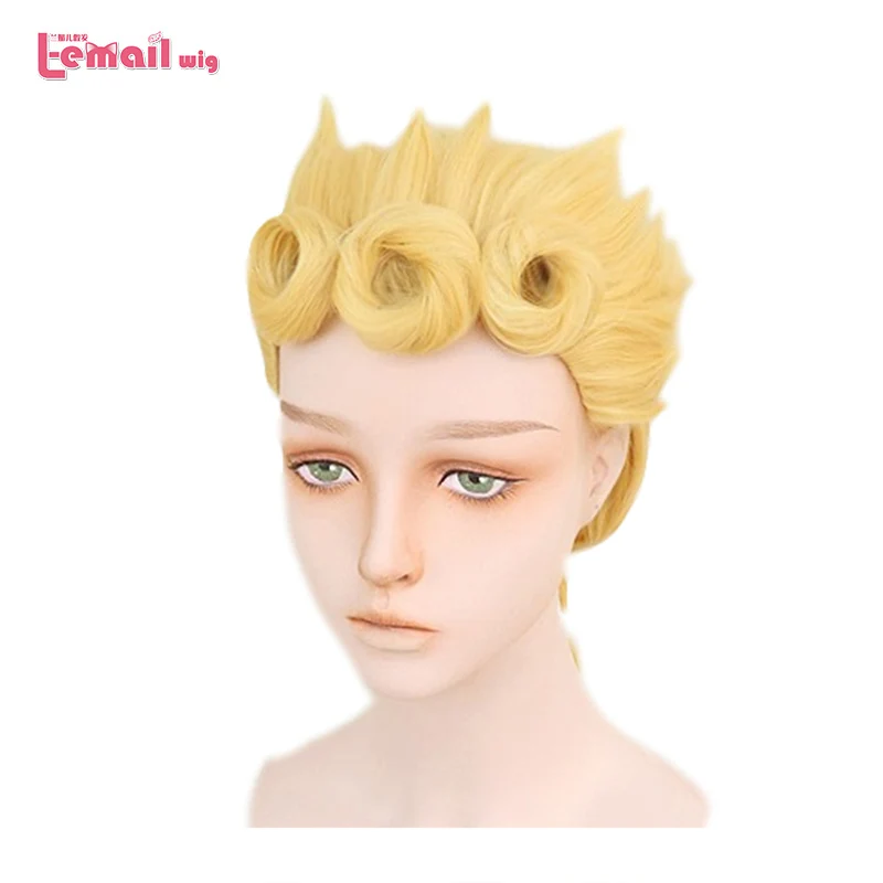 

L-email wig JoJo's Bizarre Adventure Cosplay Wigs Wind Golden 5 Characters Cosplay Wig Heat Resistant Synthetic Hair Perucas