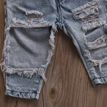 Infant Baby Girls Clothes Sets Dot Sleeveless Tops Vest Hole Denim Pants Headband 3pcs Clothing Set Baby Girl 6
