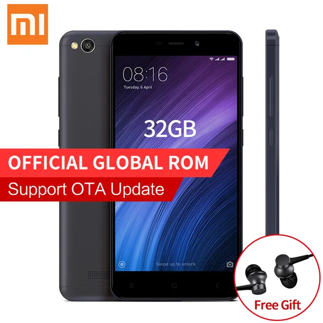 Оригинал xiaomi redmi 4а 4 pro мобильного телефона 2 ГБ ram 32 ГБ rom snapdragon 425 quad core 5.0 "HD 4 Г FDD LTE 13MP Камера MIUI 8.1