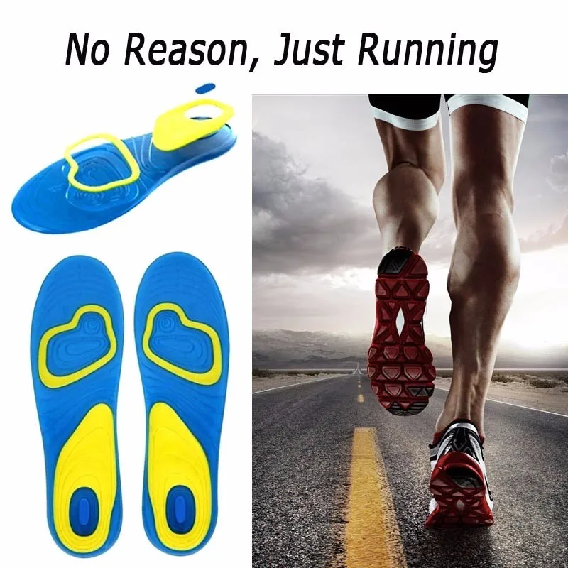 Силиконовая гелевая Обувь Уход для ног: стельки Plantar Fasciitis Heel Spur Running Sport амортизирующие стельки поглощающие подушки для мужчин и женщин