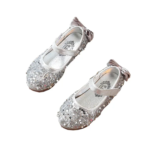 

2019 Summer Girls Sandals Children's Fashion Dress Shoes girls students performance shoes Korean rhinestone shoes size 21-36
