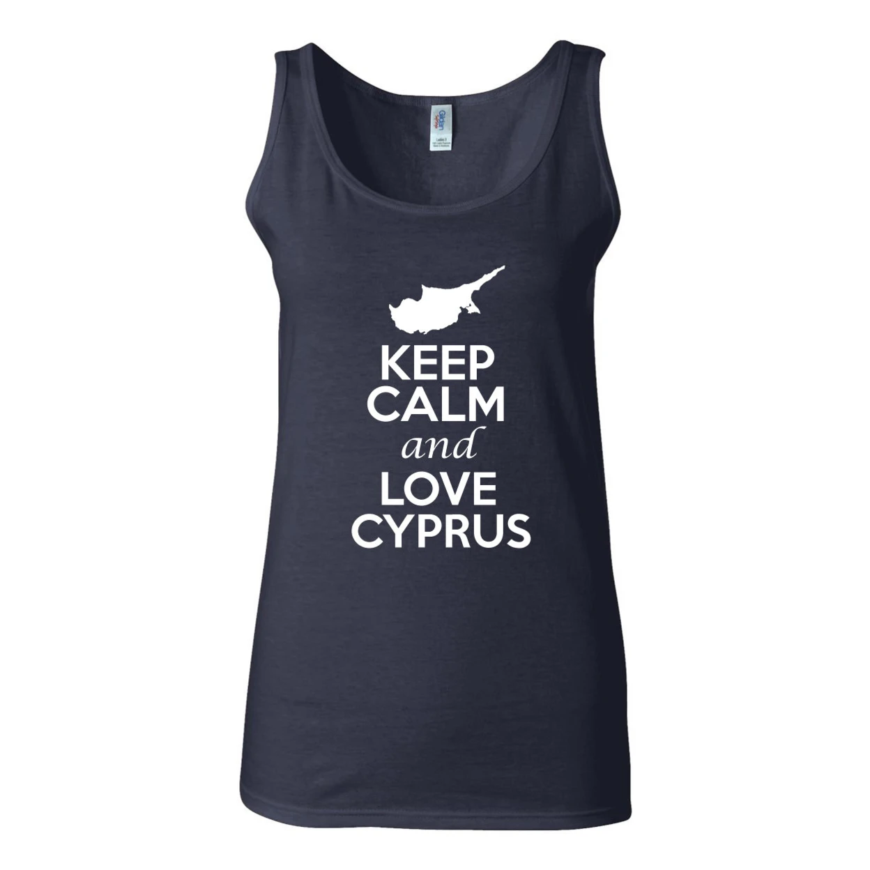Junior Keep Calm And Love Cyprus Country Patriotic Novelty Sleeveless Tank Top 1341 (2)