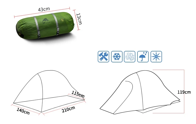 Ultraleve à Prova Temporada para Acampamento Engrenagem Pessoa Mochila Tenda Dultralight Água 15d Silicone Revestido 3 ou 4 3f ul 2 14 ultraleve à prova dultralight água 15d silicone