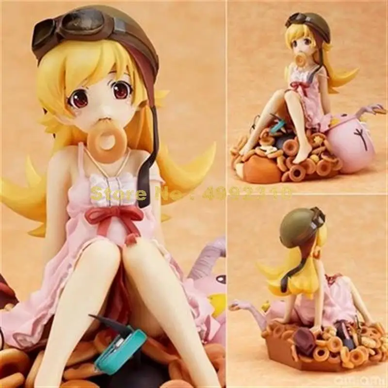 

anime monogatari nisemonogatari 1th oshino shinobu vampire pvc doughnuts action figure sexy doll 20cm Toy
