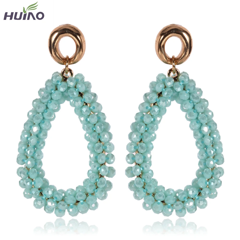 

Brincos Charming Ethnic Black Small Crystal Stud Earrings Christmas Gift for Women HY-7386