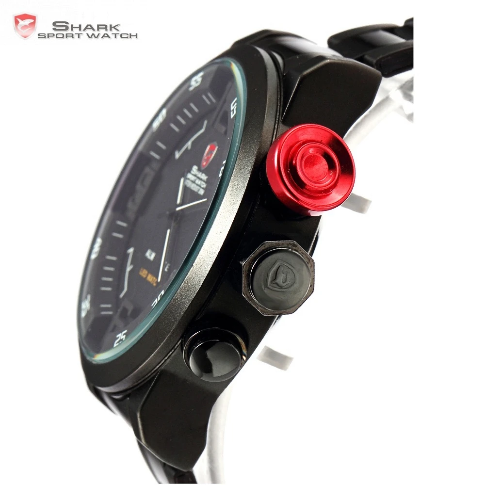 Luxury Package Box SHARK Sport Watch Brand Reloj Hombre Calendar Digital Army Quartz Military LED Steel Wrist Watches /SH103-108 Luxury Package Box SHARK Sport Watch Brand Reloj Hombre Calendar Digital Army Quartz Military LED Steel Wrist Watches /SH103-108