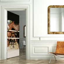 Horse Self Adhesive Wallpaper Roll for Furniture Bathroom Kitchen Furniture Wardrobe Door Wall Paper PVC Stickers