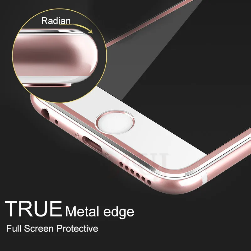 AUJ 6D Защитное стекло для iPhone 6 6s 7 8 Plus защита экрана с полным покрытием закаленное