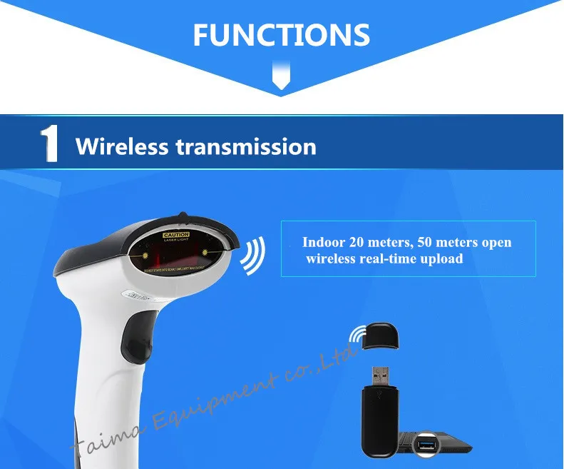 Scanner de Código de Barras sem Fio Código de Barras com Função de Arma de Barra de Armazenamento Expresso Único Supermercado Dedicado Varejo Lojas Leitor q2 22 High Quality readers program