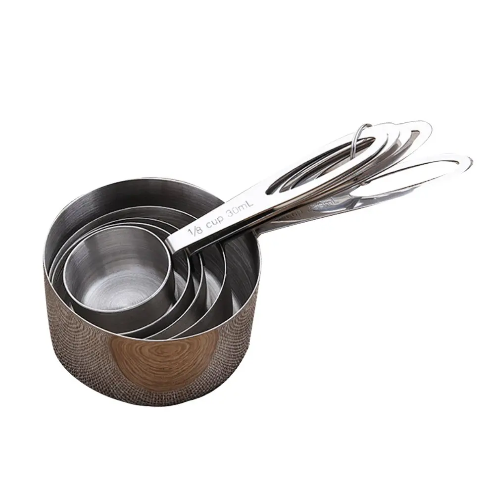Set of 5 Stainless Steel Measuring Cups 8 Set of 5 Stainless Steel Measuring Cups 6