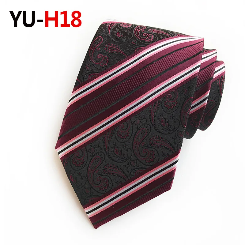 20 видов стилей Цветочные Галстуки для мужчин свадебные деловые рождественские жаккардовые граваты шелковые галстуки 8 см модные мужские галстуки Corbatas - Цвет: YUH18