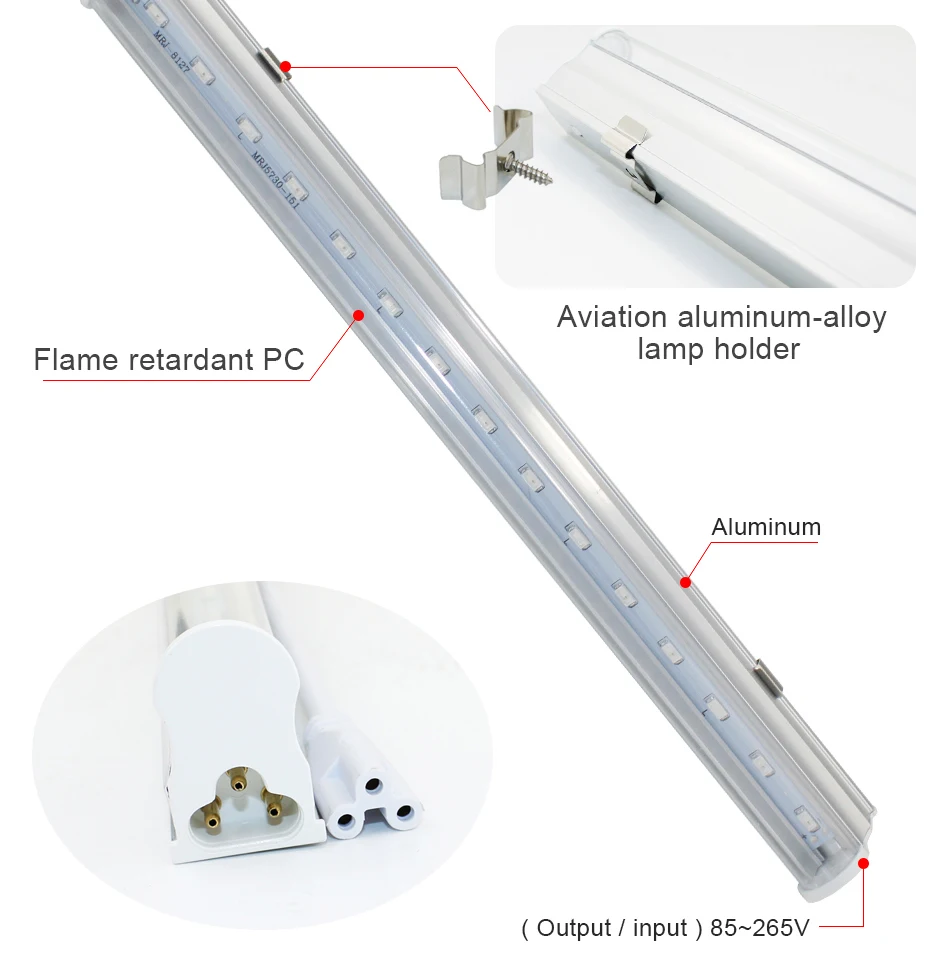 Растет привело светать полный спектр 110 V 220 V T5 EU/US/UK/АС Plug Светодиодная лампа-трубка для роста растений Фито лампы внутреннего красные, синие