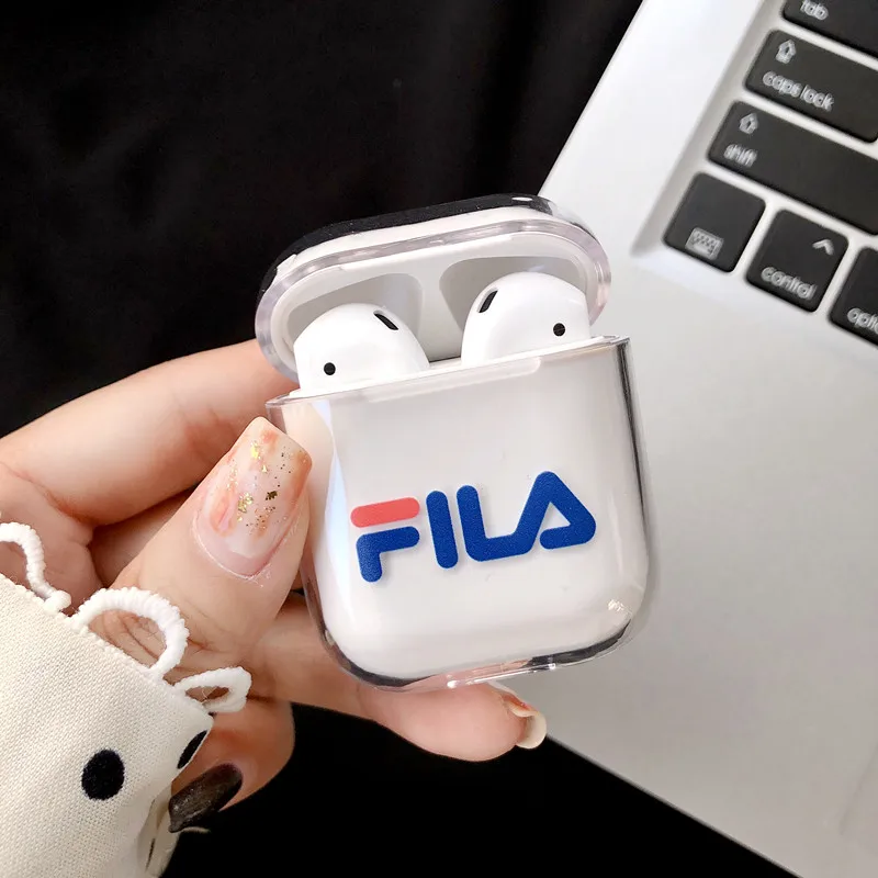 

Italy super luxury Brand design Hard PC Bluetooth Wireless Earphone Case For Apple AirPods 1 2 High Quality Clear Headset box