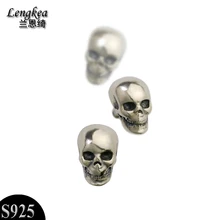 Мужские Серьги wo мужские серьги из стерлингового серебра 925 пробы мини маленькие серьги-гвоздики для пирсинга модель черепа мужские ювелирные изделия Модные wo мужские ювелирные изделия