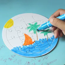 Пустая раскраска, головоломка, бумага, белая форма, доска для детей, сделай сам, производственная головоломка, раскраска, граффити, живопись, детские развивающие игрушки