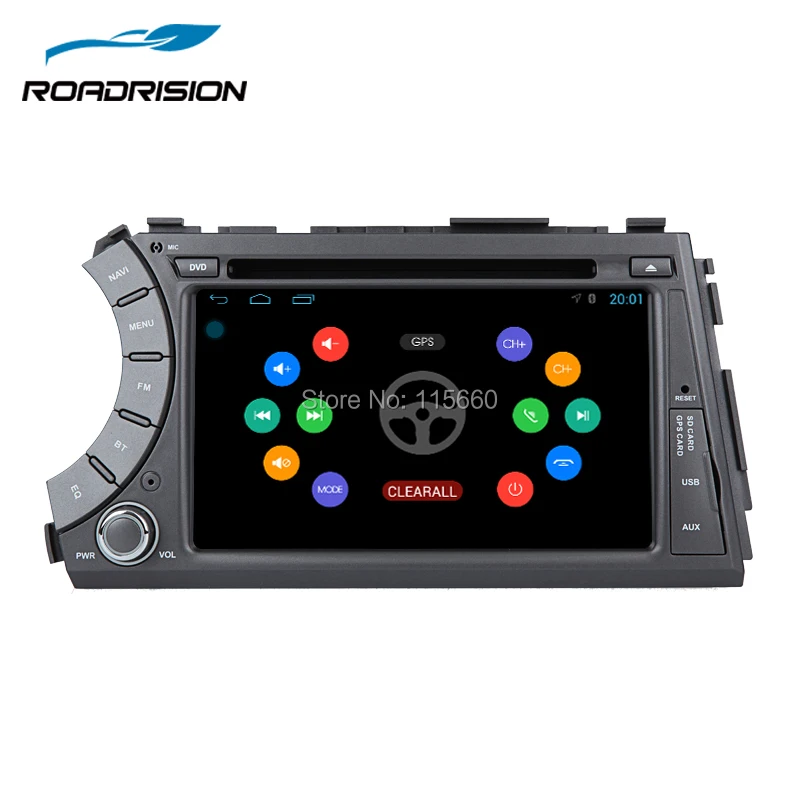 Автомобильный DVD плеер Roadrision Android 6 0 2din GPS для Ssangyong Actyon Kyron HD сенсорный экран Wi Fi