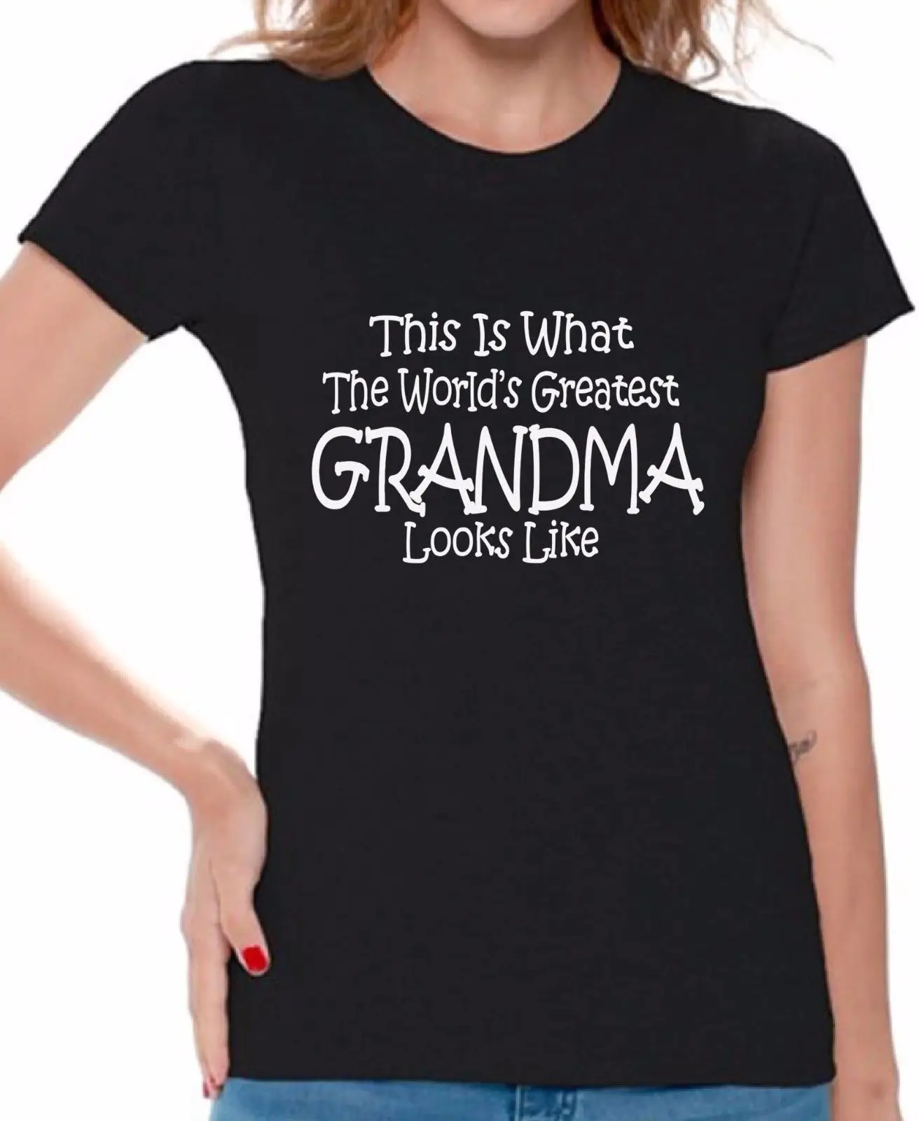 Worlds Greatest Grandma Women T Shirt Mothers Day T Best Mom Granny Nana Design T Shirt 