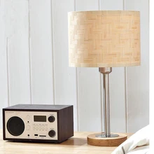 Современная и Контрактная бамбуковая плетеная Настольная лампа с защитой окружающей среды бамбуковая лампа настольная