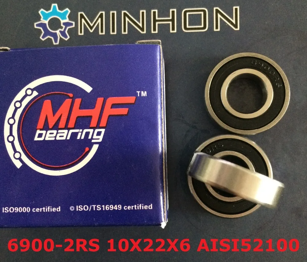 

1PC 6900-2RS 6900RS 61900-2RS MHF ABEC-1/P0 Z2 Miniature Deep Groove Ball Bearings Size 10*22*6 mm Lowest Price High Performance