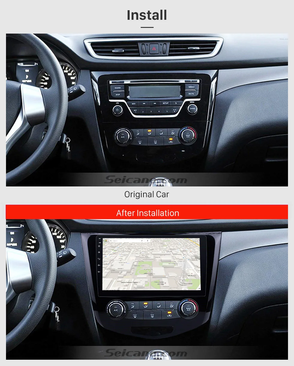 Seicane Android 8,1/7,1 10," Автомобильный Радио gps навигационная система мультимедийный плеер для Nissan Qashqai Поддержка камеры заднего вида