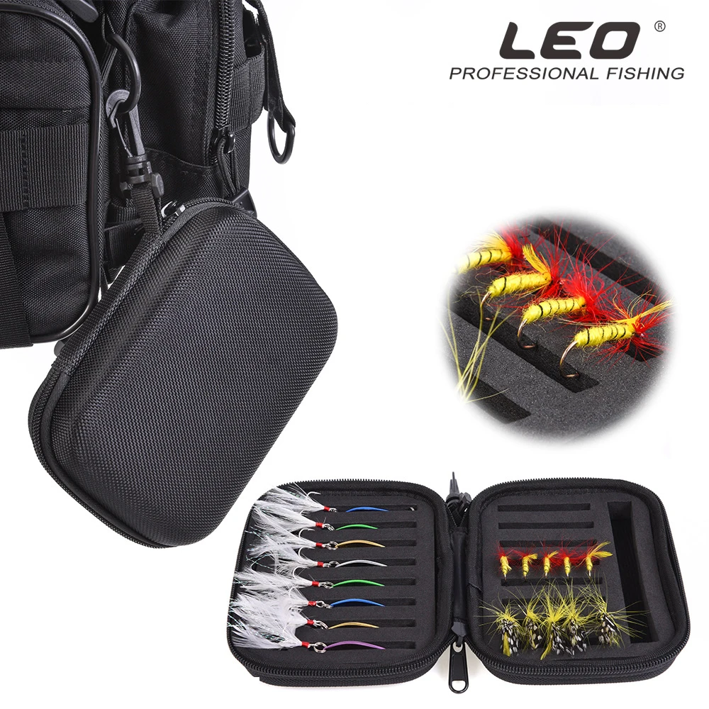 16*11*5cm Large Fishing Lure Bag Black Fishing Lure Storage Bag Spoon