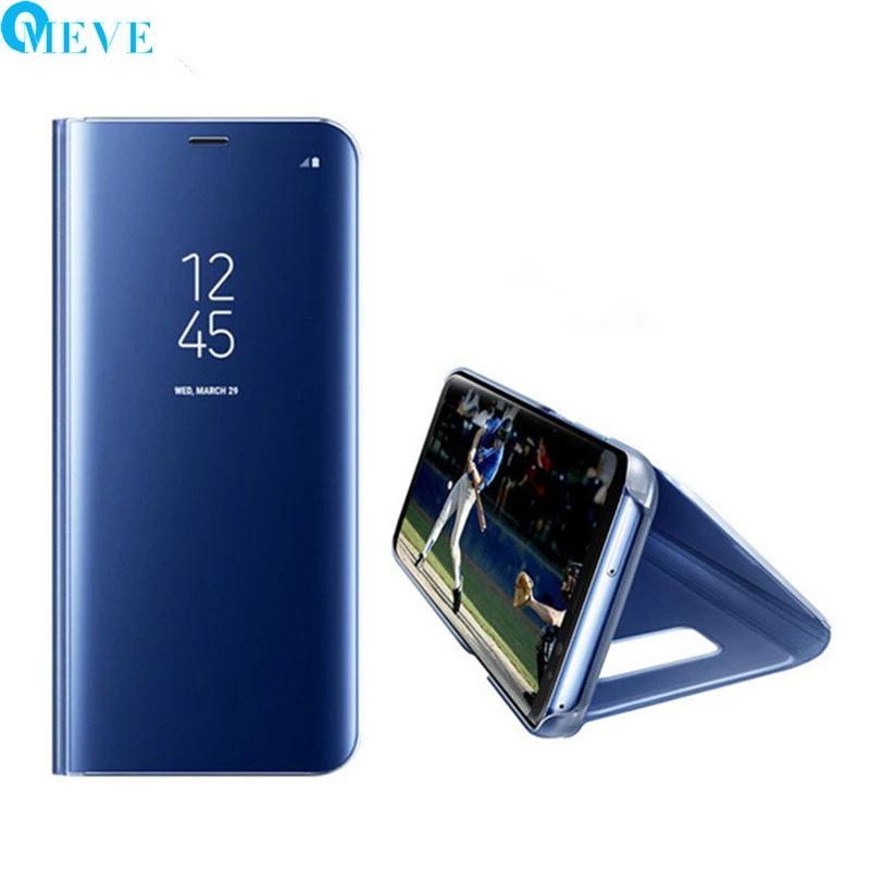 

OMEVE for Samsung Galaxy S9 Plus Mirror Flip Case Cover Smart Clear View Cases for S9/S8 Plus/Note8/A520/J530/A8 Plus 2018