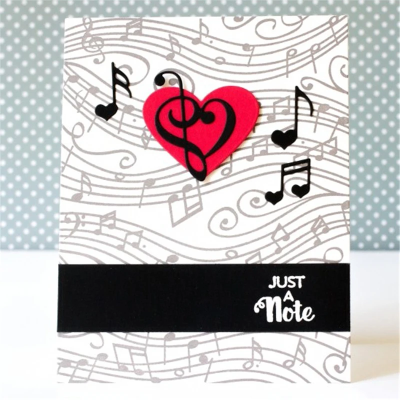 

Naifumodo Heart Music Note Symbol Metal Cutting Dies 2019 New for Card Making Craft Dies Scrapbooking DIY Album Paper