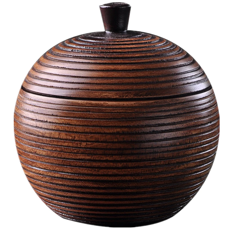 

Wooden round large storage sundries jar Living room storage box Tea box cans Storage of dried fruit boxes Jewelry storage box
