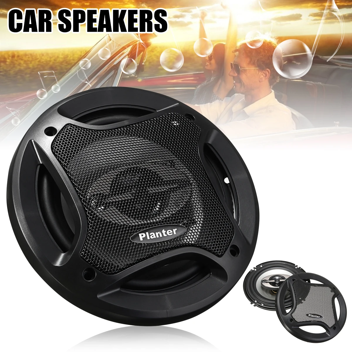 

2X 6.5inch 3-way Car Coaxial Speakers and Subwoofers Audio Music Stereo 80W Auto Car Horn Hifi Loudspeaker Full Range Frequency
