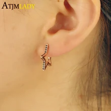 Стерлинговое Серебро 925 пробы, черный цвет, кубический цирконий, инкрустированный камнями, Простые полые серьги-гвоздики в форме звезды, классические модные ювелирные изделия