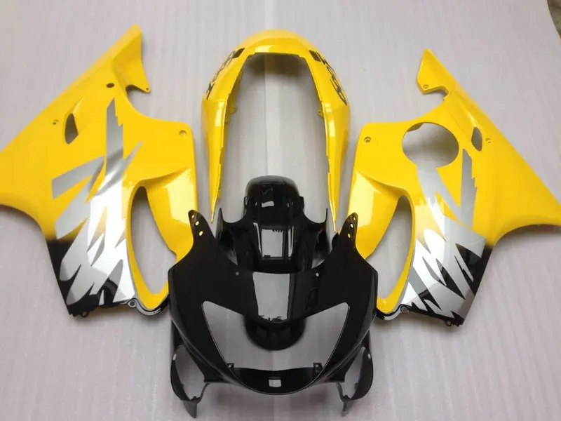 

Custom Injection mold Fairing kit for HONDA CBR600F4 99 00 CBR600 F4 1999 2000 CBR 600 ABS Yellow Black Fairings set+gifts HO25