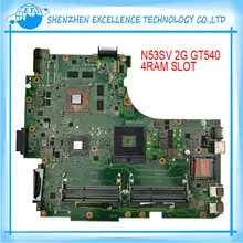 hot sale motherboard for Asus N53SV GT540 4 RAM SLOT 1G 2G Original for laptop mainboard