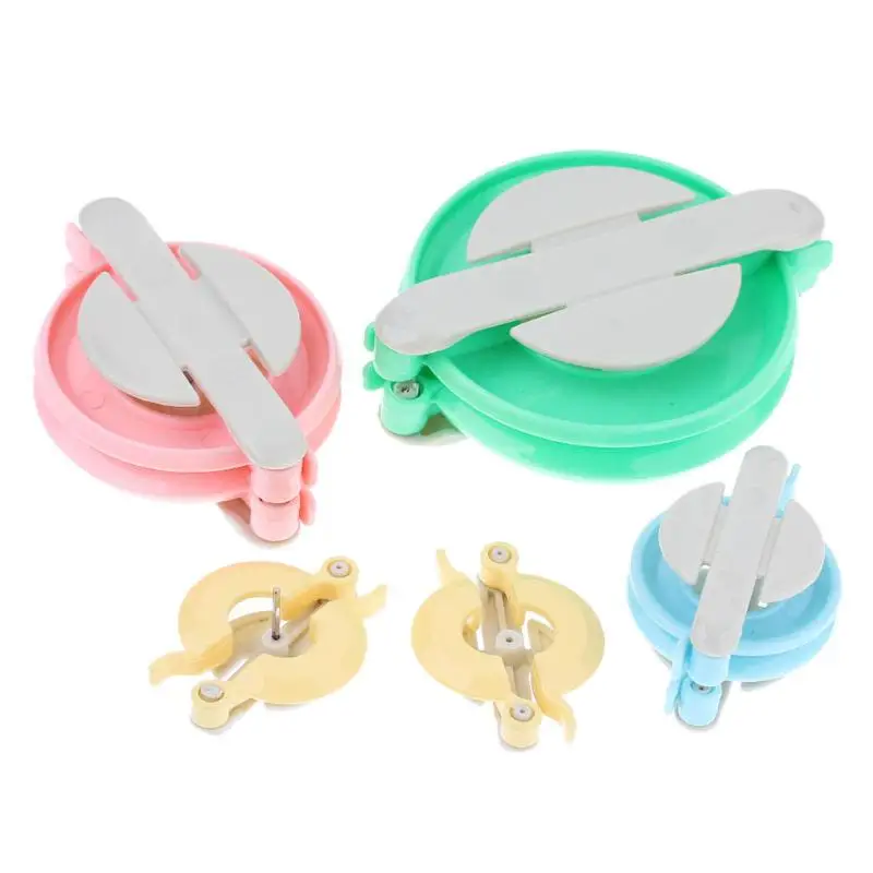 

1 Set 4 Sizes Essential Pom Pom Maker Fluff Ball Weaver Needle Craft Sewing Tools