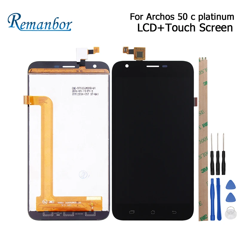 

Remanbor For Archos 50 c platinum LCD Display and Touch Screen Assembly Smart Mobile Phone Accessories With Tools And Adhesive